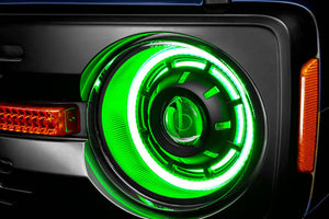 Oracle 2021+ Ford Bronco Oculus Bi-LED Projector Headlights - ColorSHIFT LED