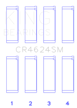 King Engine Bearings Hyundai G4KE / G4KC (Size +0.5) Rod Bearings (Set of 4)
