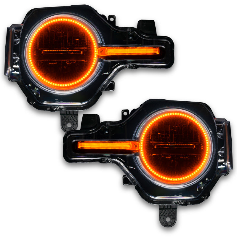 Oracle 21-22 Ford Bronco Headlight Halo Kit w/DRL Bar - Base Headlights -w/BC1 Controller