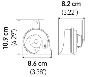 Hella Twin Trumpet Horn Kit 12V - BMW
