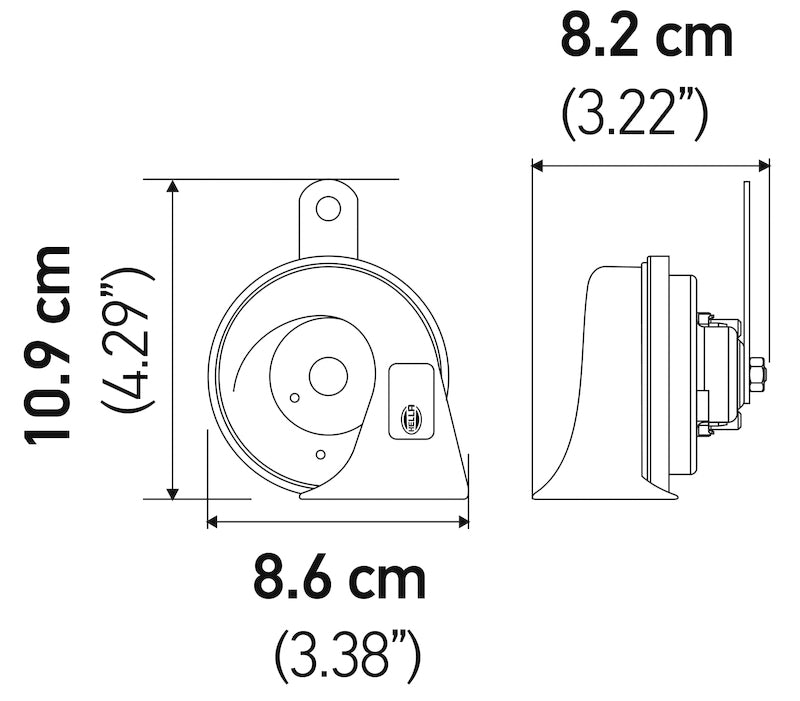 Hella Twin Trumpet Horn Kit 12V - BMW