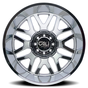 Cali Off-Road 9115D Invader Dually 22x8.25 / 8x200 BP / -192mm Offset / 142mm Hub Chrome Wheel