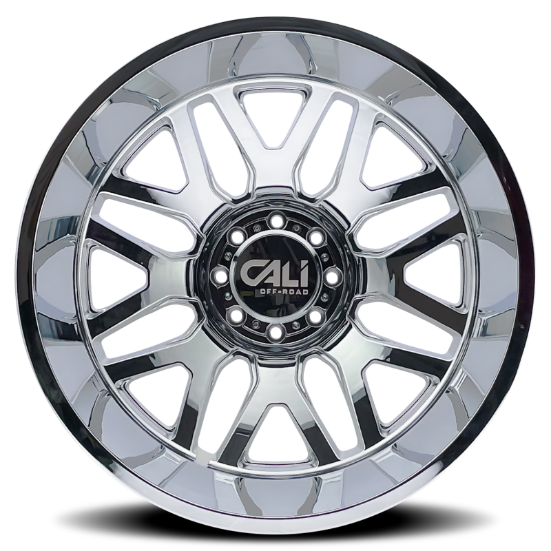 Cali Off-Road 9115D Invader Dually 22x8.25 / 8x200 BP / -192mm Offset / 142mm Hub Chrome Wheel