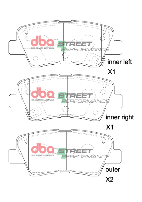 DBA 13-16 Hyundai Elantra GT SP Performance Rear Brake Pads