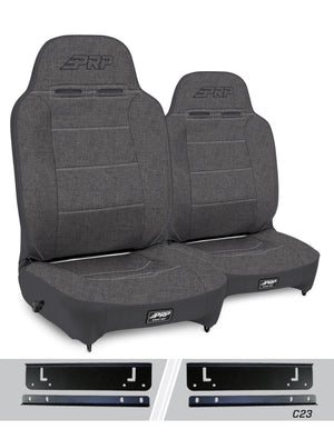 PRP 97-02 Jeep Wrangler TJ High Back Enduro Reclining Suspension Seats Kit- Gray