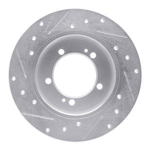 R1 90-94 Eagle TALON Rear Right Drilled & Slotted Silver Brake Rotor