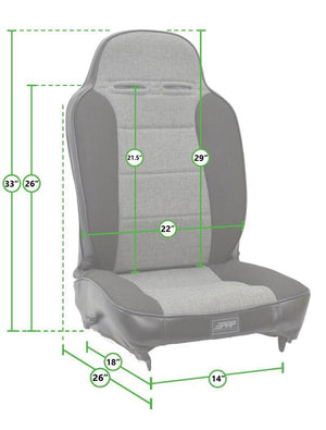 PRP Enduro Low Back Reclining Suspension Seat (Driver Side)