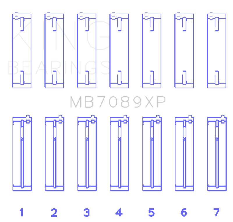 King Engine Bearings Volkswagen VR6 2.8L (STDX Size) Main Bearing Set