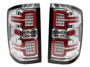 Raxiom 14-18 Chevrolet Silverado 1500 LED Tail Lights/Seq Turn Signals- Chrome- Clear Lens