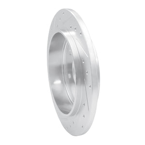 R1 04-15 Infiniti QX56 Rear Right Drilled & Slotted Silver Brake Rotor