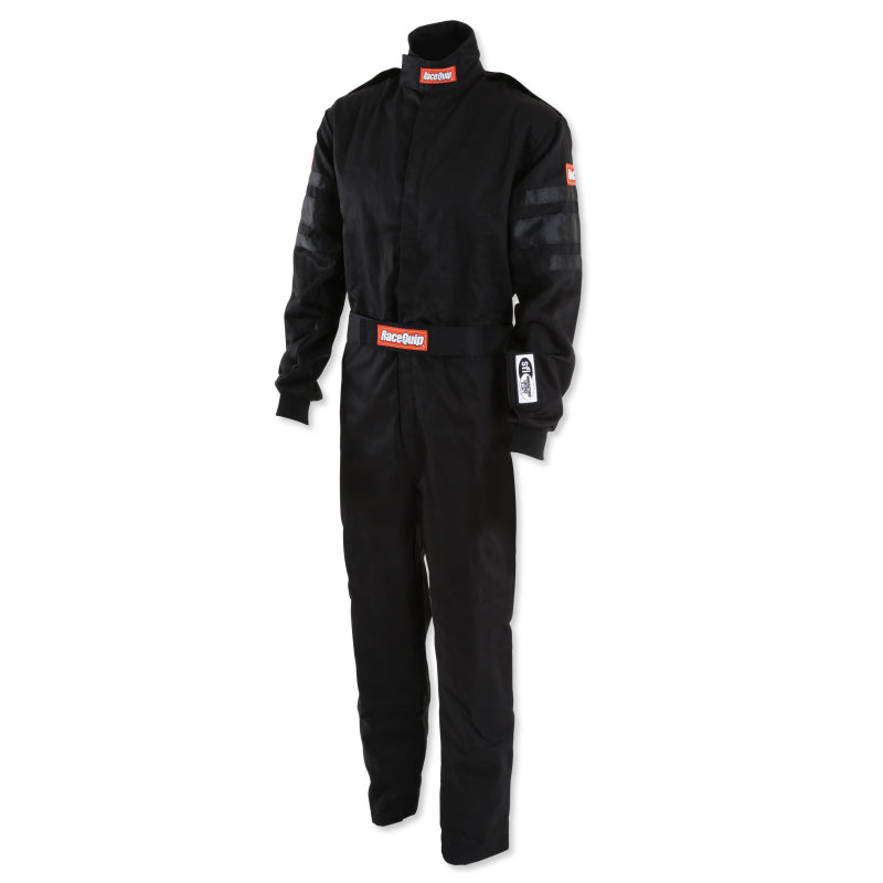RaceQuip Black SFI-1 1-L Suit - Medium Tall