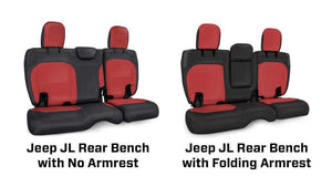 PRP 2018+ Jeep Wrangler JLU/4 door Rear Bench Cover with Cloth Interior - Black/Tan