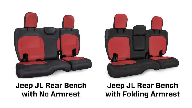 PRP 2018+ Jeep Wrangler JLU/4 door Rear Bench Cover with Cloth Interior - Black/Tan