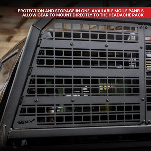 Gen-Y 19+ Dodge Ram 2500/3500 Defender Center Louver Panel for Headache Rack - Black