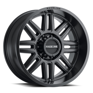 Raceline 948B Split 16x8in / 8x165.1 BP / 0mm Offset / 125.2mm Bore - Satin Black Wheel