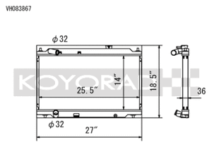 Koyo 94-01 Acura Integra with L15B7 Swap All-Aluminum Radiator