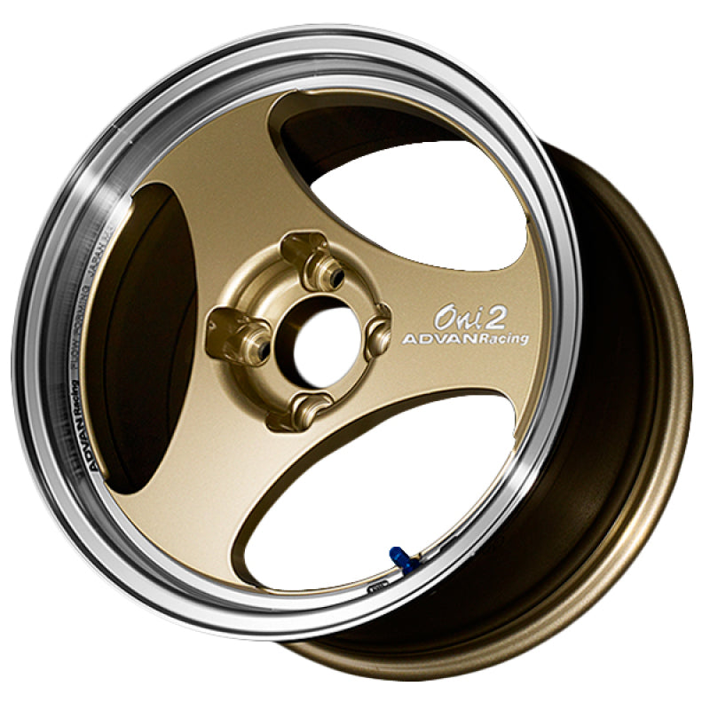 Advan ONI2 15x7 / ET +30 / 4x100 - Machining & Champagne Gold Wheel