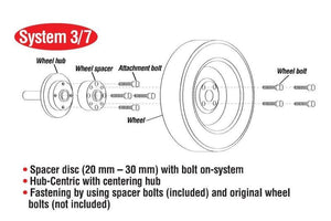 Eibach Pro-Spacer System - 7mm Spacer / 5x130mm Bolt Pattern / Hub Center 71.5 for 05-12 Porsche 911