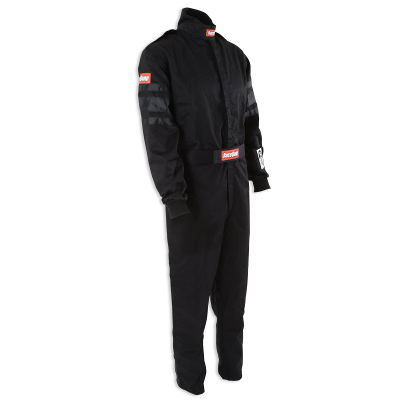 RaceQuip Black SFI-1 1-L Suit - Medium Tall