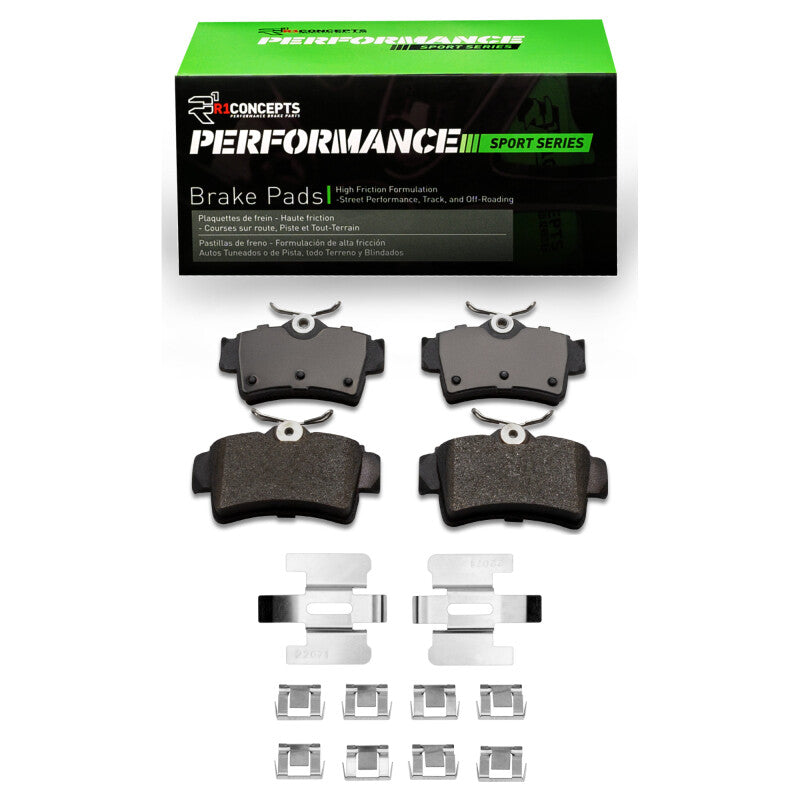 R1 94-04 Ford Mustang Rear Performance Sport Pads & Hardware Kit