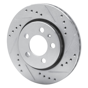 R1 00-06 Audi TT Quattro Rear Right Drilled & Slotted Silver Brake Rotor