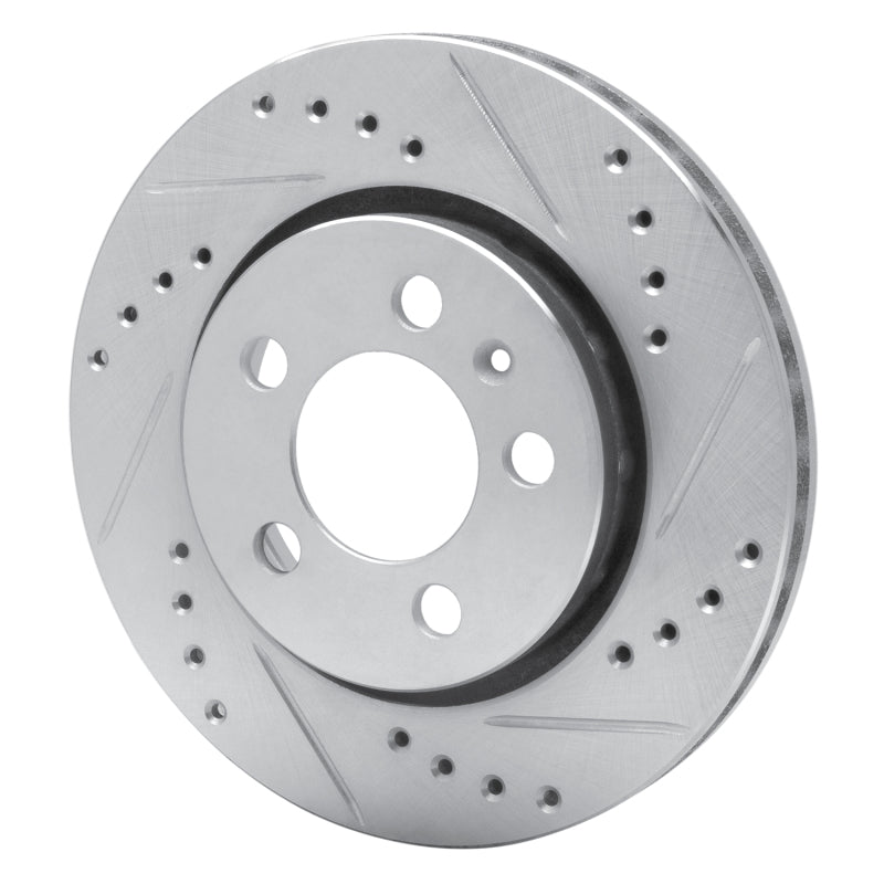 R1 00-06 Audi TT Quattro Rear Right Drilled & Slotted Silver Brake Rotor