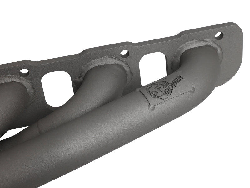 aFe Twisted Steel 304SS Short Header 15-22 Dodge Challenger SC V8-6.2L / 6.4L HEMI Titanium Coating