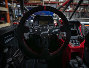PRP Deep Dish Suede Steering Wheel - Red