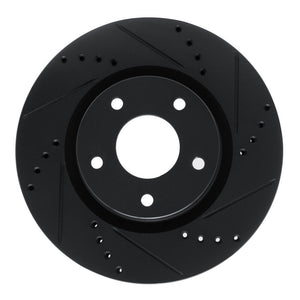 R1 10-14 Renault SAFRANE (Mexico) Front Right Drilled & Slotted Black Brake Rotor