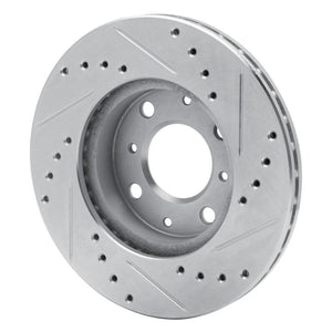 R1 86-91 Acura Integra Front Left Drilled & Slotted Silver Brake Rotor