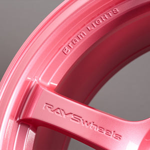 Gram Lights 57DR 18x9.5 +22 5x114.3 Sakura Pink Wheel (w/ Center Cap & No. 21 BK Air Valve)