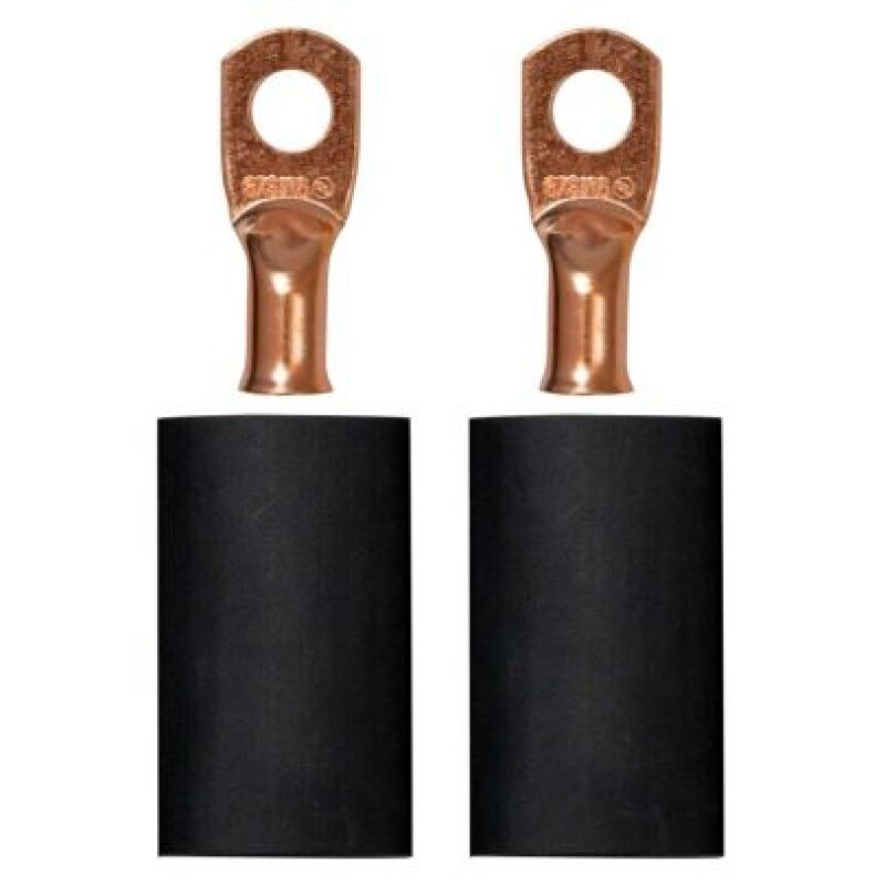 Moroso 5/16in Dia Stud 6 GA Wire Crimp/Solder Battery Cable Terminal Kit (2 Pack)