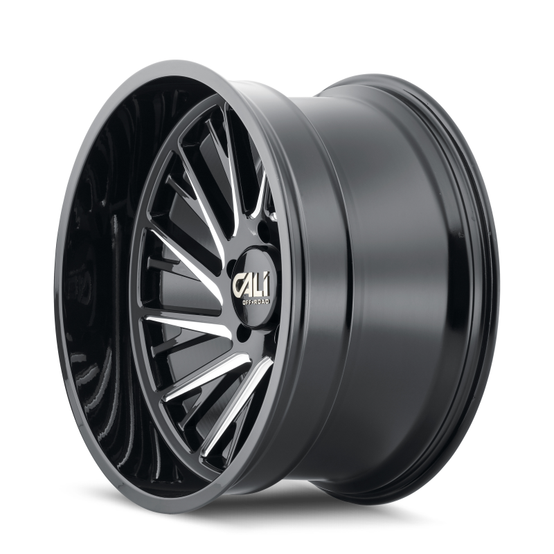 Cali Off-Road 9114 Purge 24x14 / 8x170 BP / -76mm Offset / 125.2mm Hub Gloss Black Milled Wheel