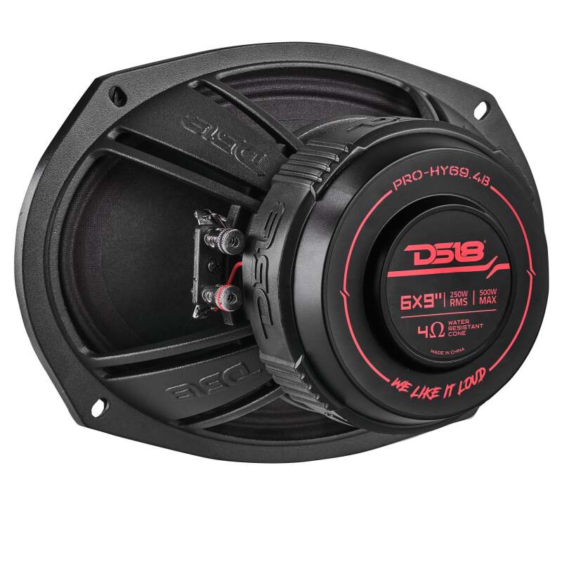 DS18 6x9in 250 Watts RMS 4 ohm Mid-Range Loudspeaker w/ Water Resistant Cone