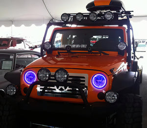 Oracle Jeep Wrangler 07-17 Halo Kit - ColorSHIFT w/ Simple Controller