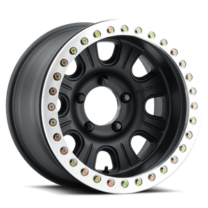 Raceline RT231 Monster 17x9.5in/6x139.7 BP/-32mm Offset/107.95mm Bore BLK & MACH Ring Beadlock Wheel
