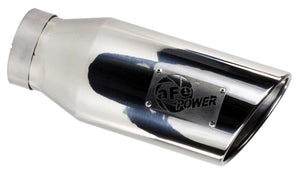 aFe MACHForce XP 3in Inlet x 4in Outlet x 9in Length Clamp-On Black Tip