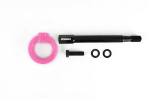 PERRIN 08-14 Subaru WRX & STI / 08-11 Impreza / 05-09 Legacy Tow Hook Kit (Front) - Hyper Pink