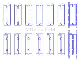 King Engine Bearings BMW N57 D30 A/B/C / N57N / N57S (Size +0.5mm) Main Bearing Set