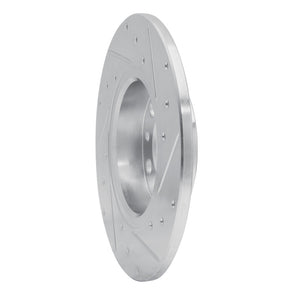 R1 15-25 Alfa Romeo Tonale Rear Left Drilled & Slotted Silver Brake Rotor