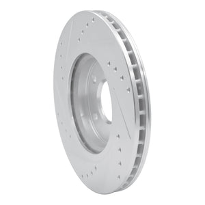 R1 14-23 Nissan Rogue Front Right Drilled & Slotted Silver Brake Rotor
