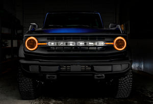 Oracle 21-22 Ford Bronco Headlight Halo Kit w/DRL Bar - Base Headlights -w/RF Controller