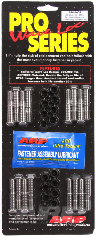ARP SB Chevy 350 wave-loc rod bolt kit
