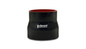 Vibrant Silicone Reducer Coupler 2.75in ID x 2.375in ID x 3.00in Long - Black