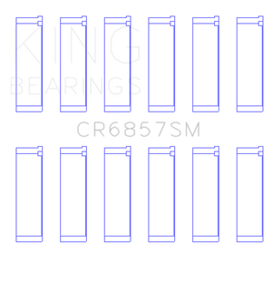 King Engine Bearings Chrysler Pentastar 3.6L Erb V6 (Size +0.25mm) Connecting Rod Bearing Set