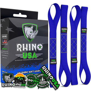 Rhino USA Soft Loops Motorcycle Tie-Down Set 4-Pack Blue