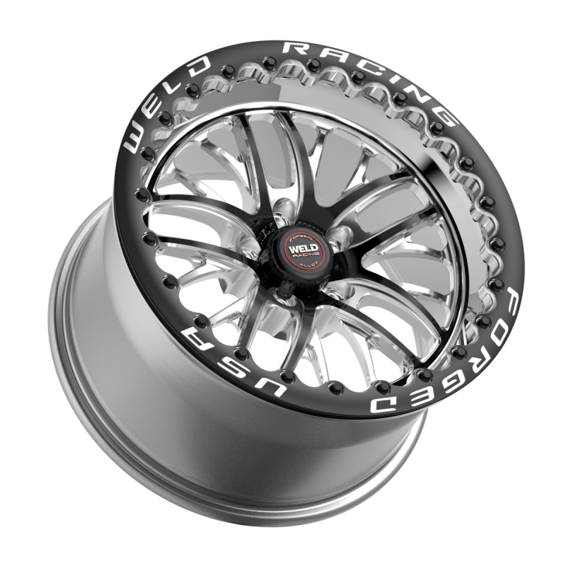 Weld S82 Beadlock 17x10/5x127/7.2 BS/3.18 HB - Black Center - Polished Shell - Black SBL Wheel