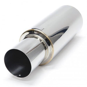 BLOX Racing 76.2mm N1 Straight Tip Muffler Universal