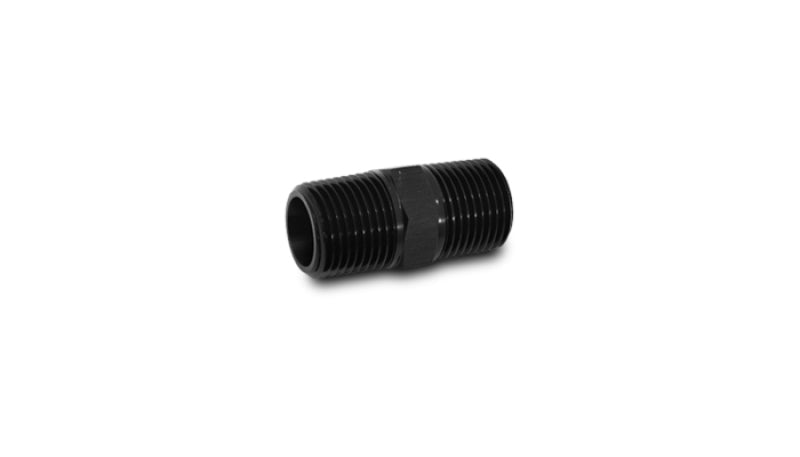 Vibrant 1/8in NPT x 1/8in NPT Straight Union Pipe Adapter Fitting - Aluminum