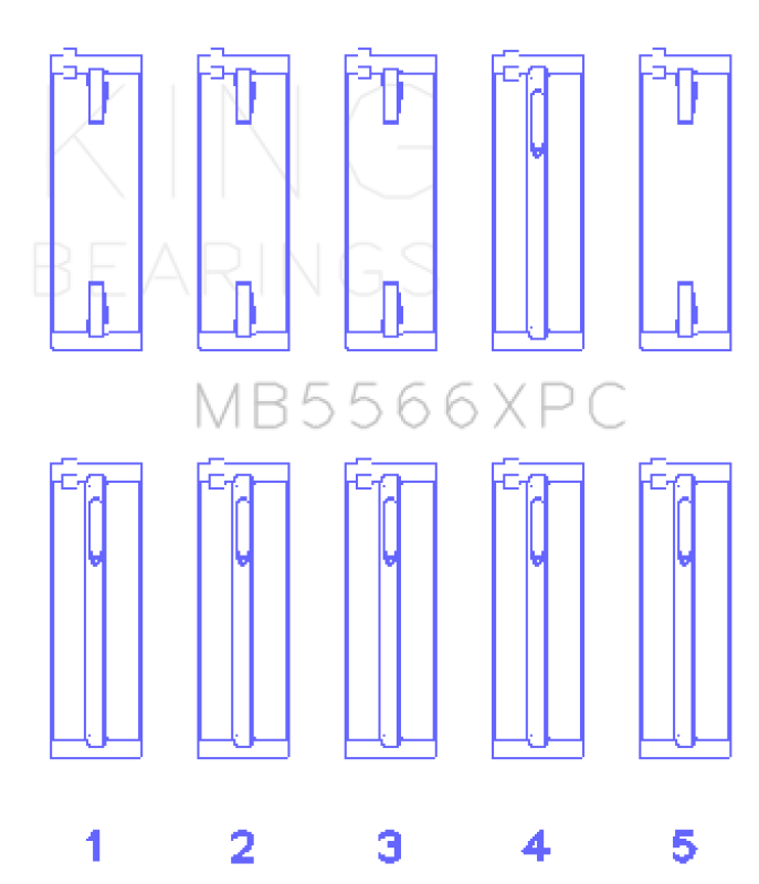 King Engine Bearings Audi/VW ABL/ ADY/ AHH/ AKS (Size STDX) Main Bearing Set